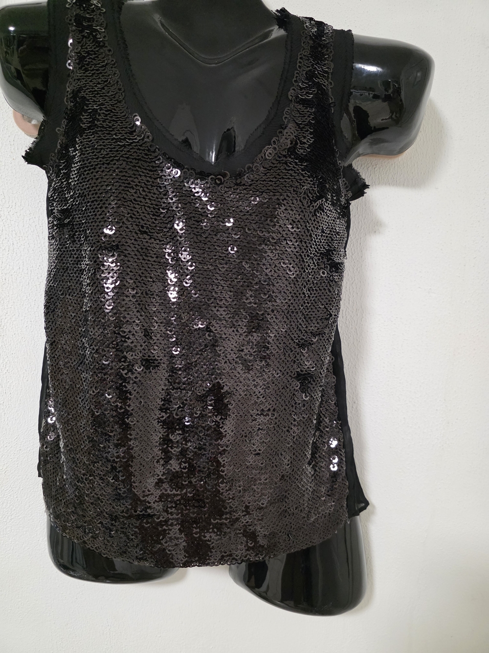 Jessica Simpson Black Sequin Tank Top